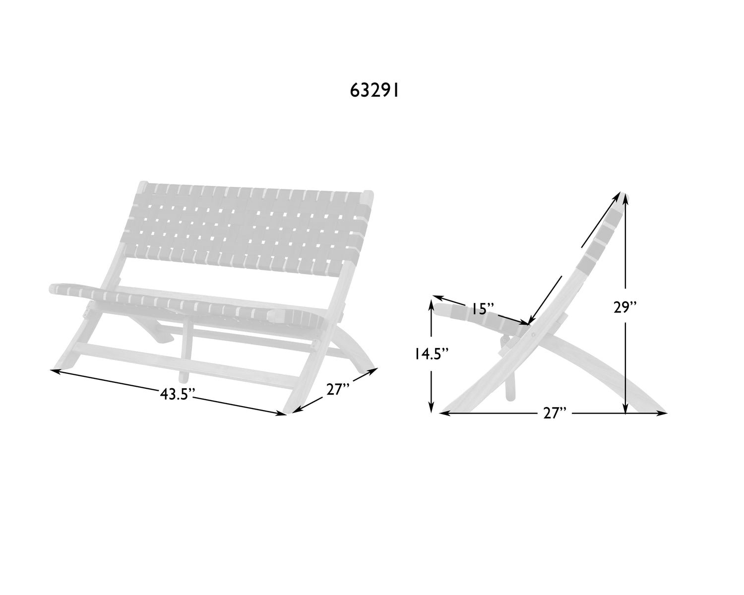 Sava Folding Indoor/Outdoor Bench | 63291