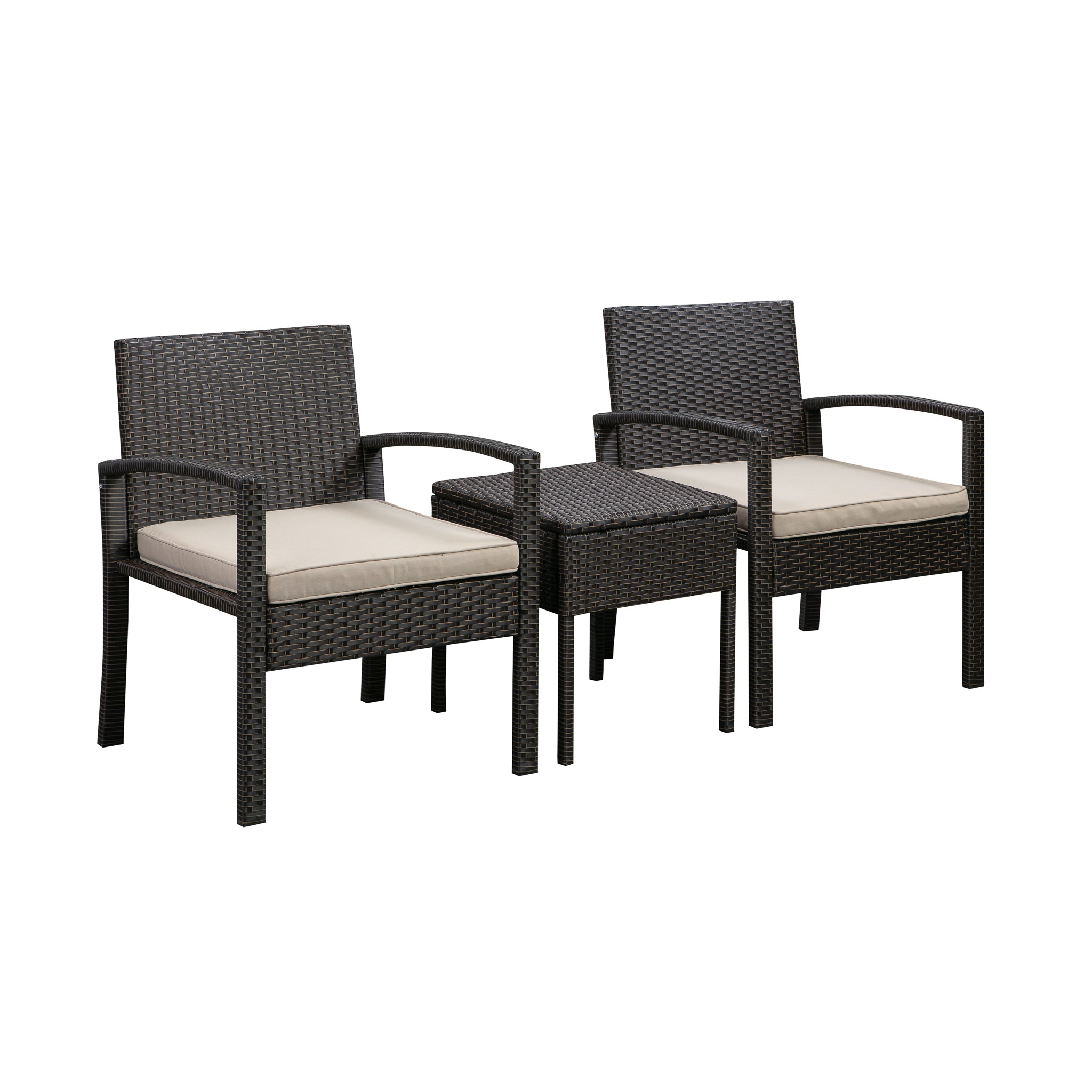 Bern Balcony Chat Set in Mocha Wicker | 63358