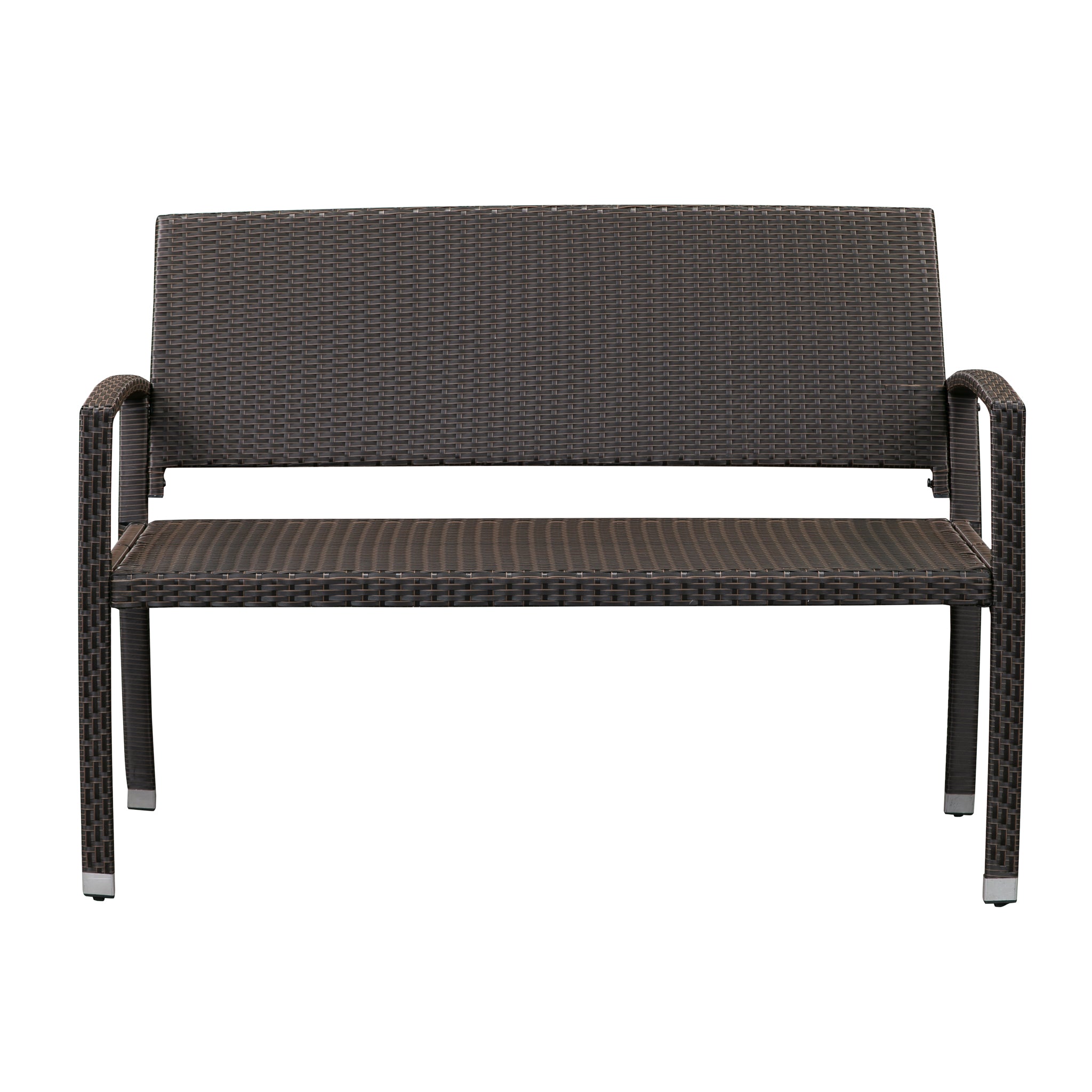 Miles Patio Bench in Mocha Wicker | 63363