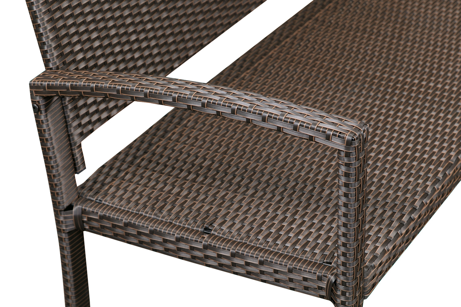 Miles Patio Bench in Mocha Wicker | 63363