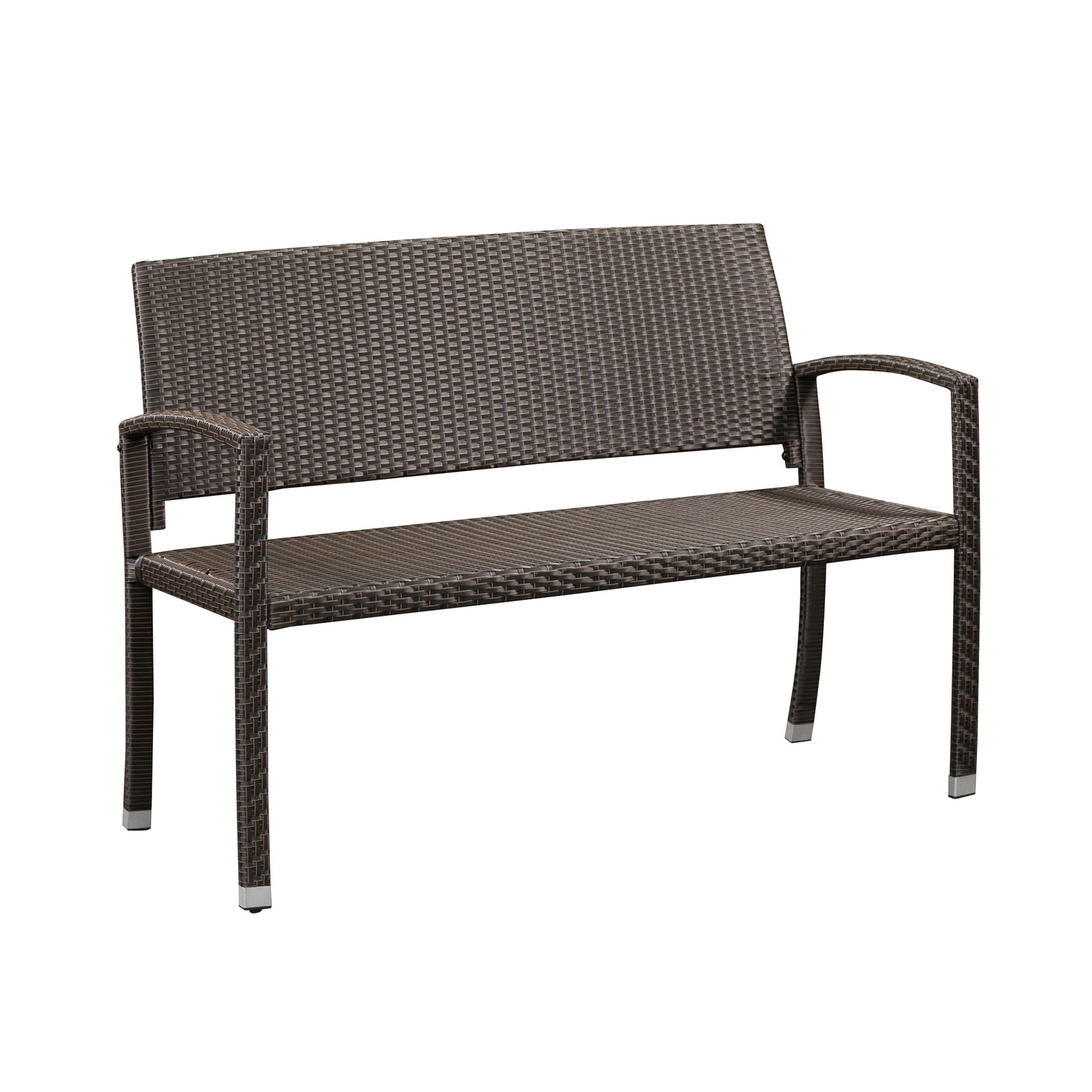 Miles Patio Bench in Mocha Wicker | 63363