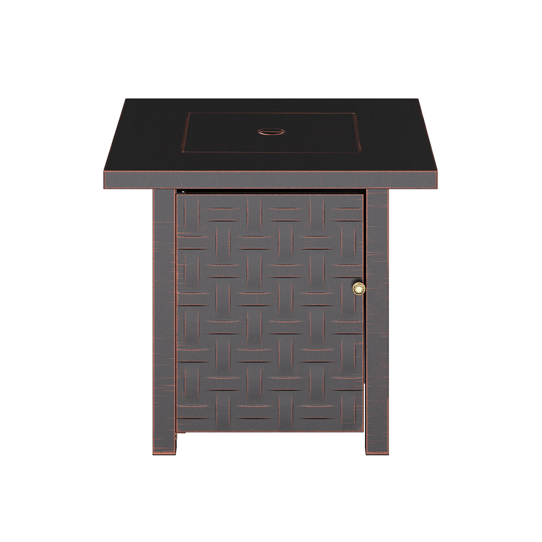 Somerset Square LPG Fire Pit in Brushed Bronze | 63459