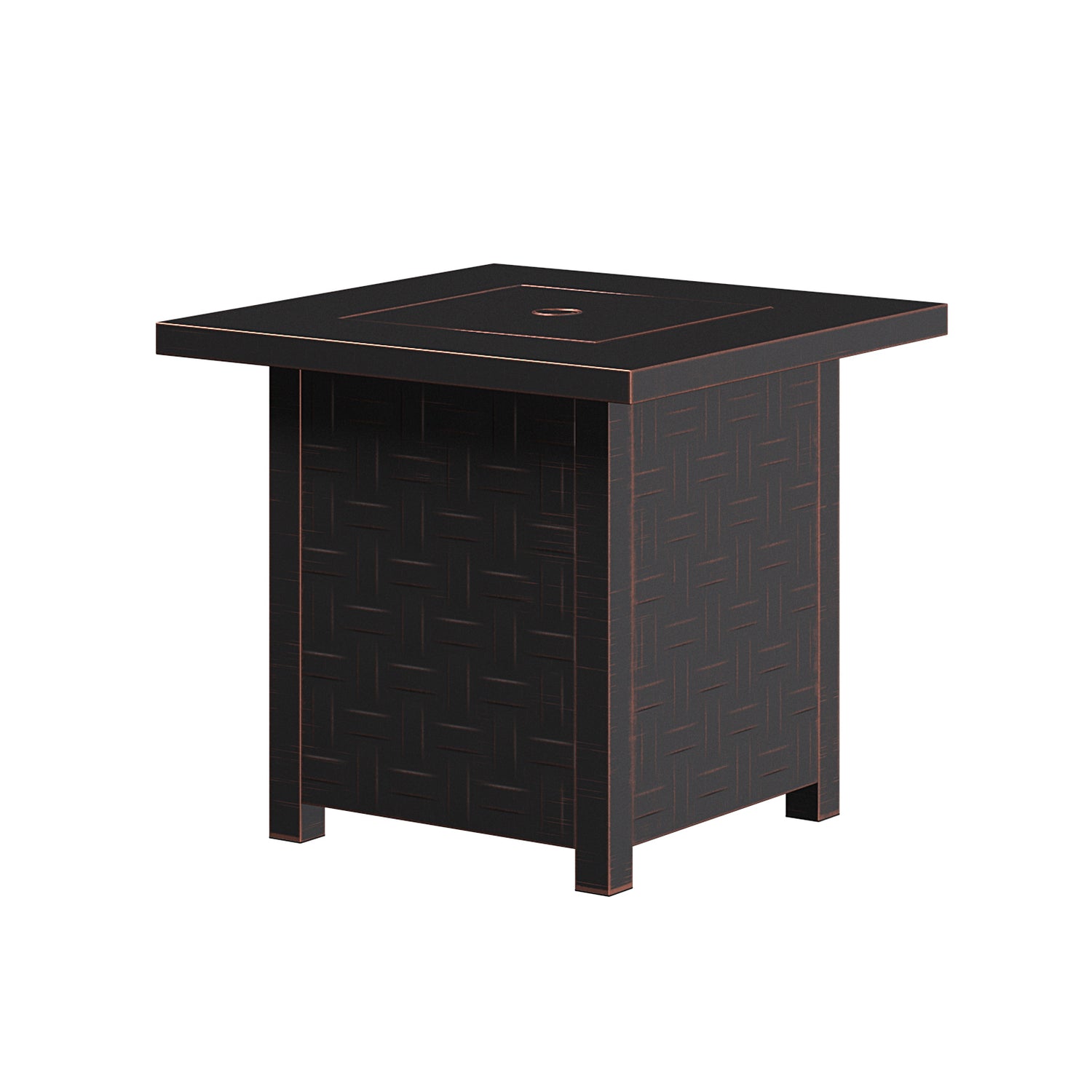 Somerset Square LPG Fire Pit in Brushed Bronze | 63459