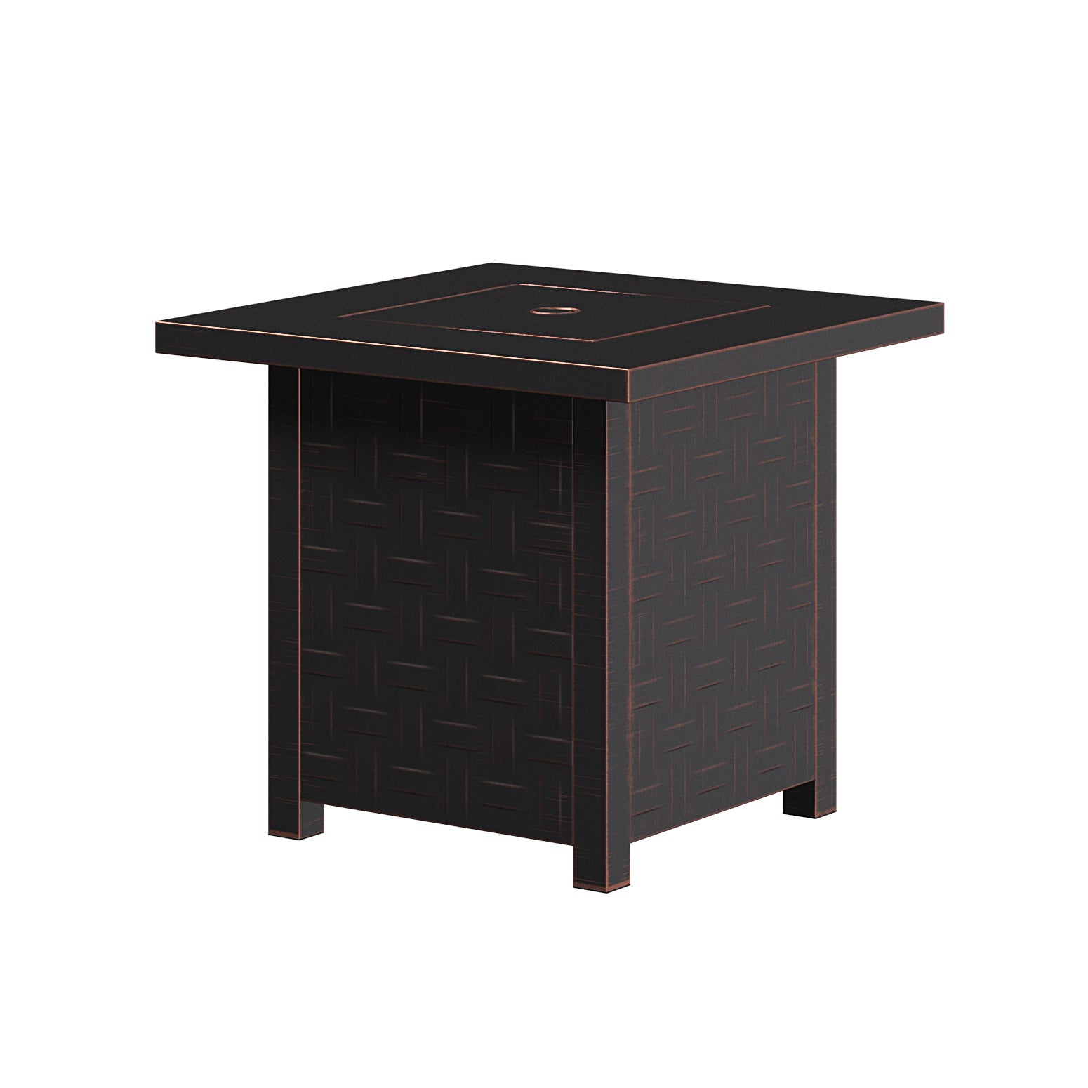 Somerset Square LPG Fire Pit in Brushed Bronze | 63459