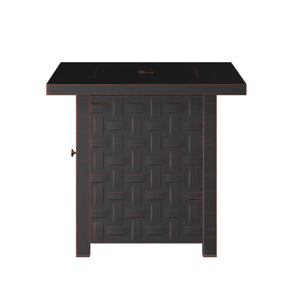 Somerset Square LPG Fire Pit in Brushed Bronze | 63459