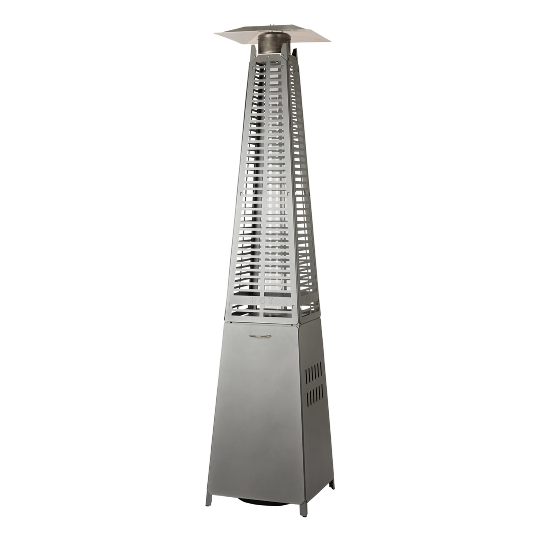 Modern Pyramid Flame Patio Heater, Platinum | 63595