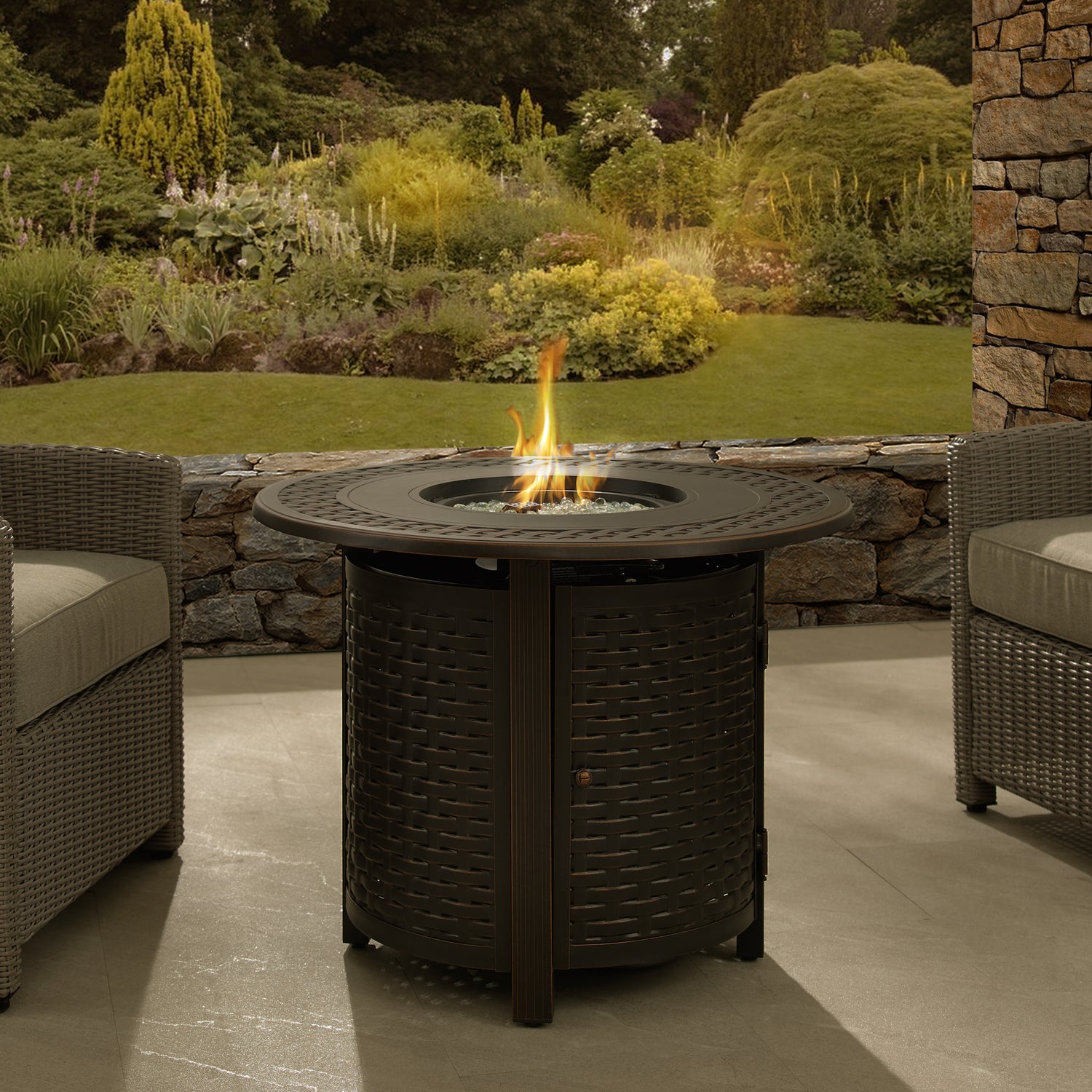 Hendricks Aluminum 34&quot; Round LPG Fire Pit | 63686