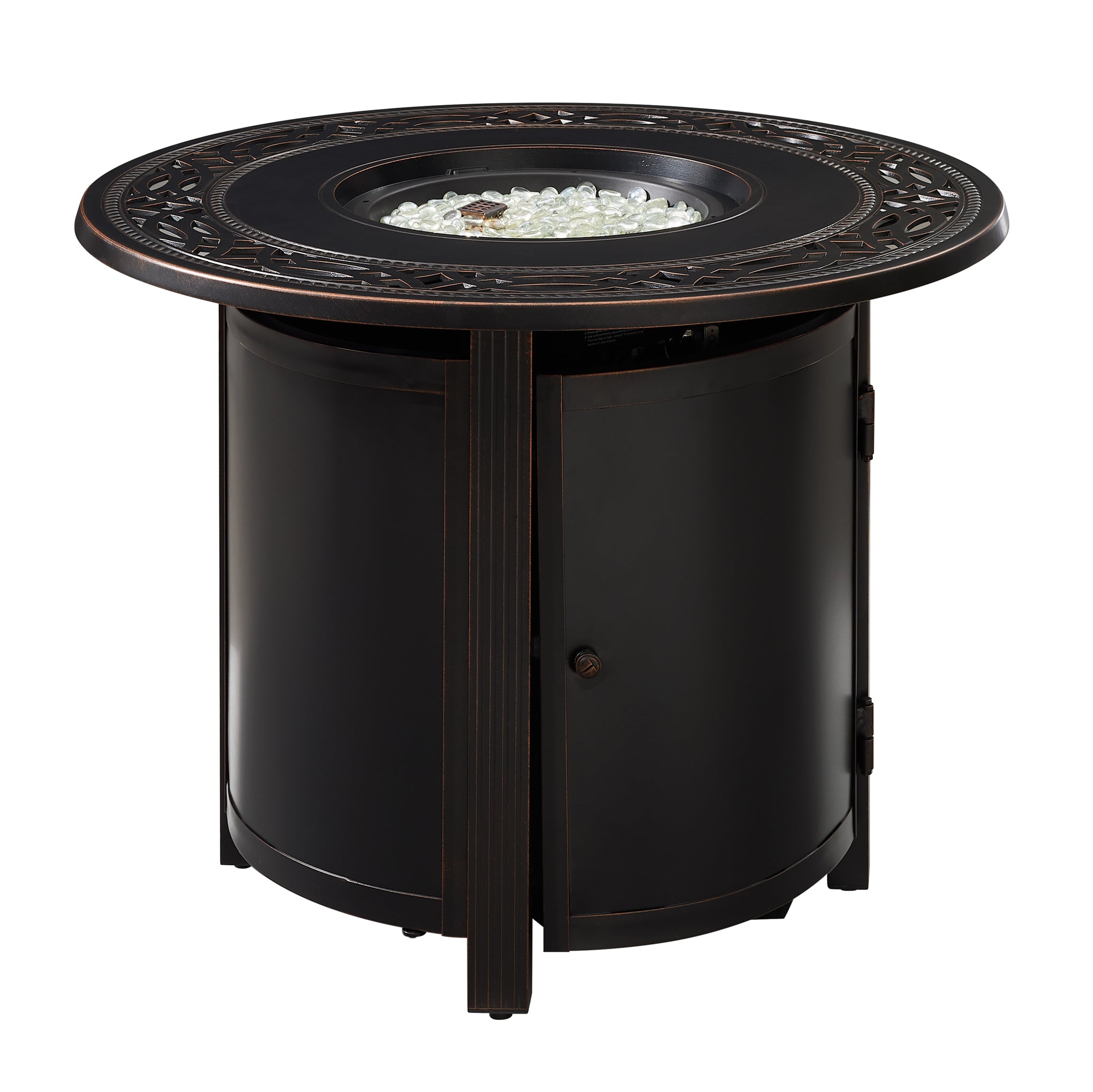 Hedges 34&quot; Round Aluminum LPG Fire Pit | 63692