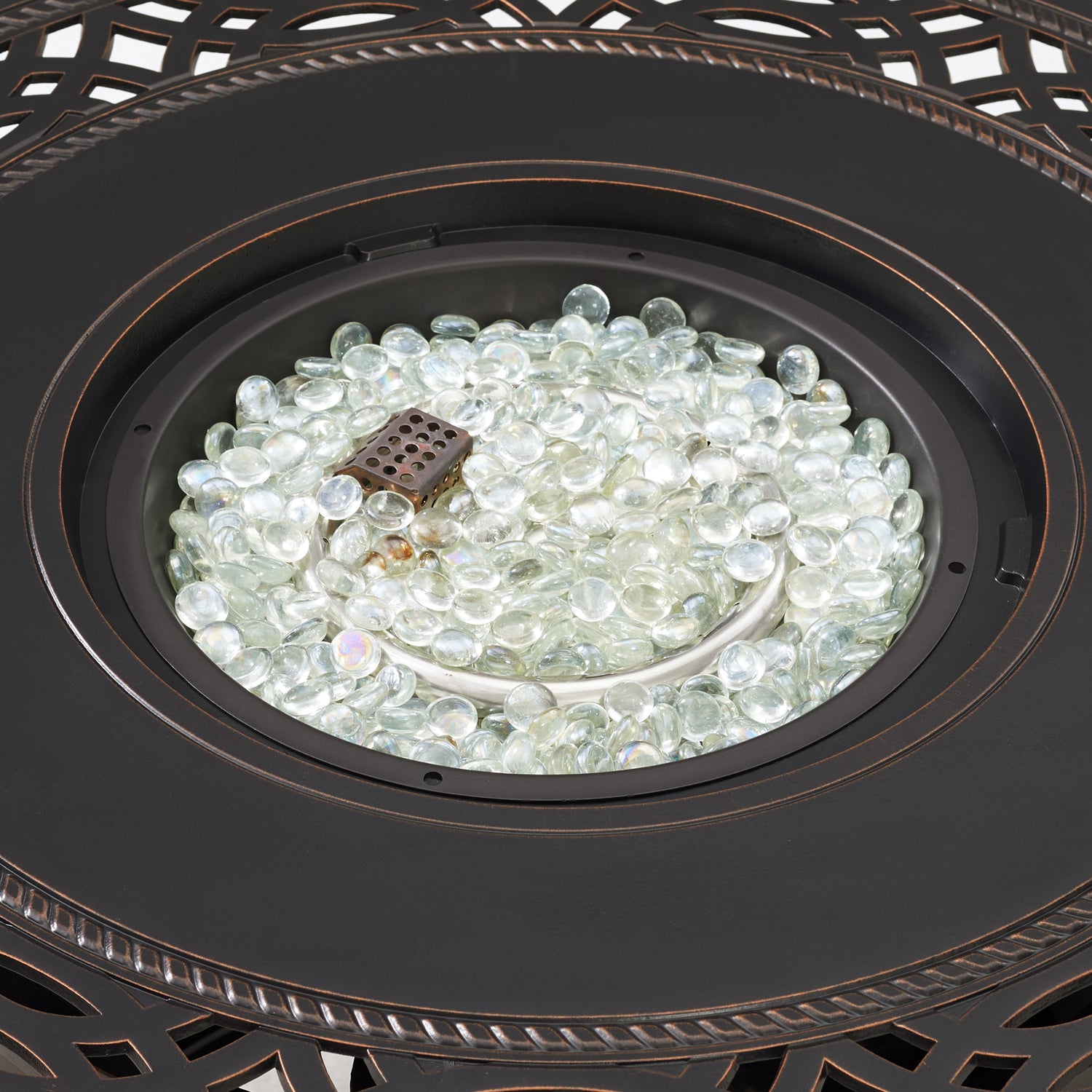 Hedges 34&quot; Round Aluminum LPG Fire Pit | 63692