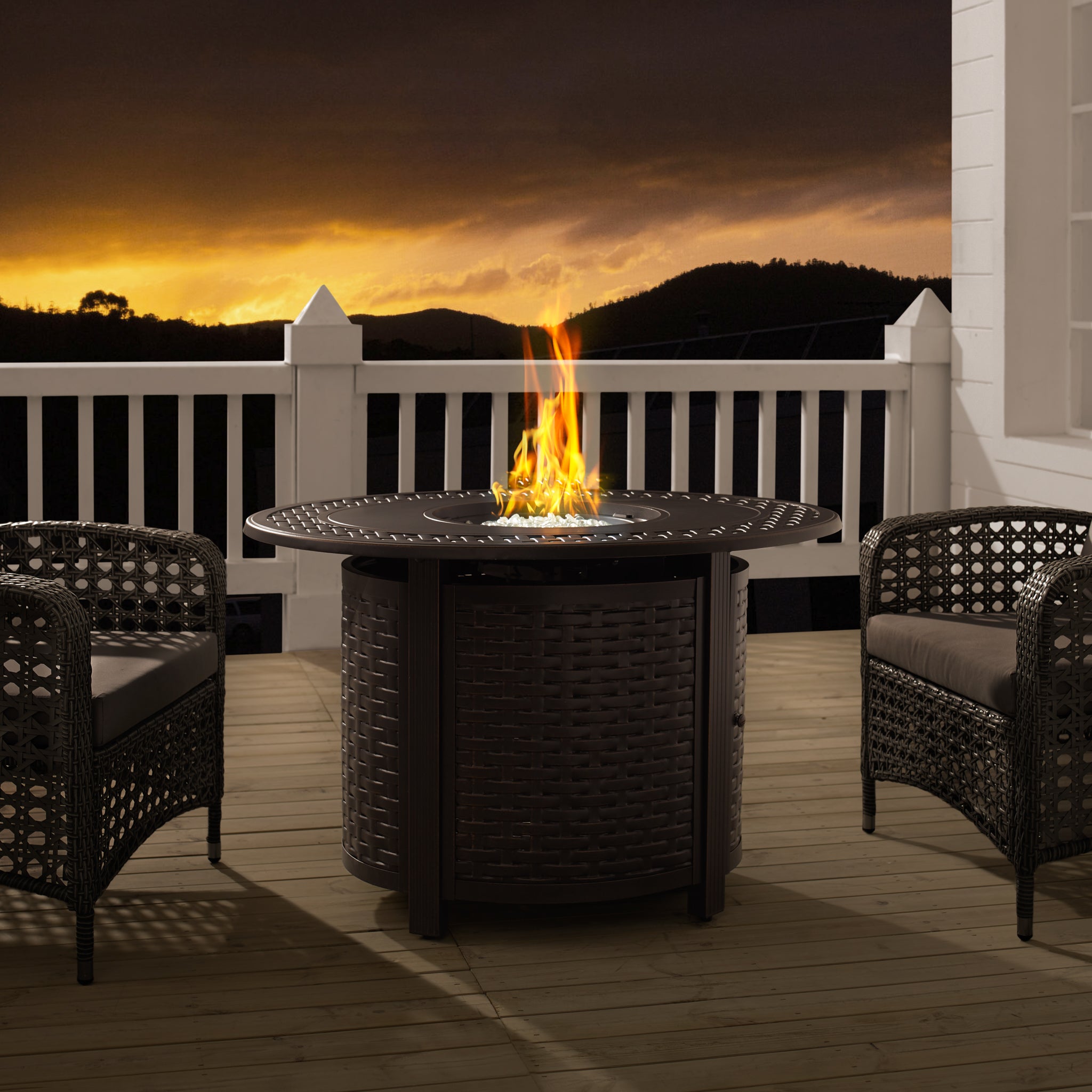 Davis Aluminum Oval LPG/NG Fire Pit | 63696