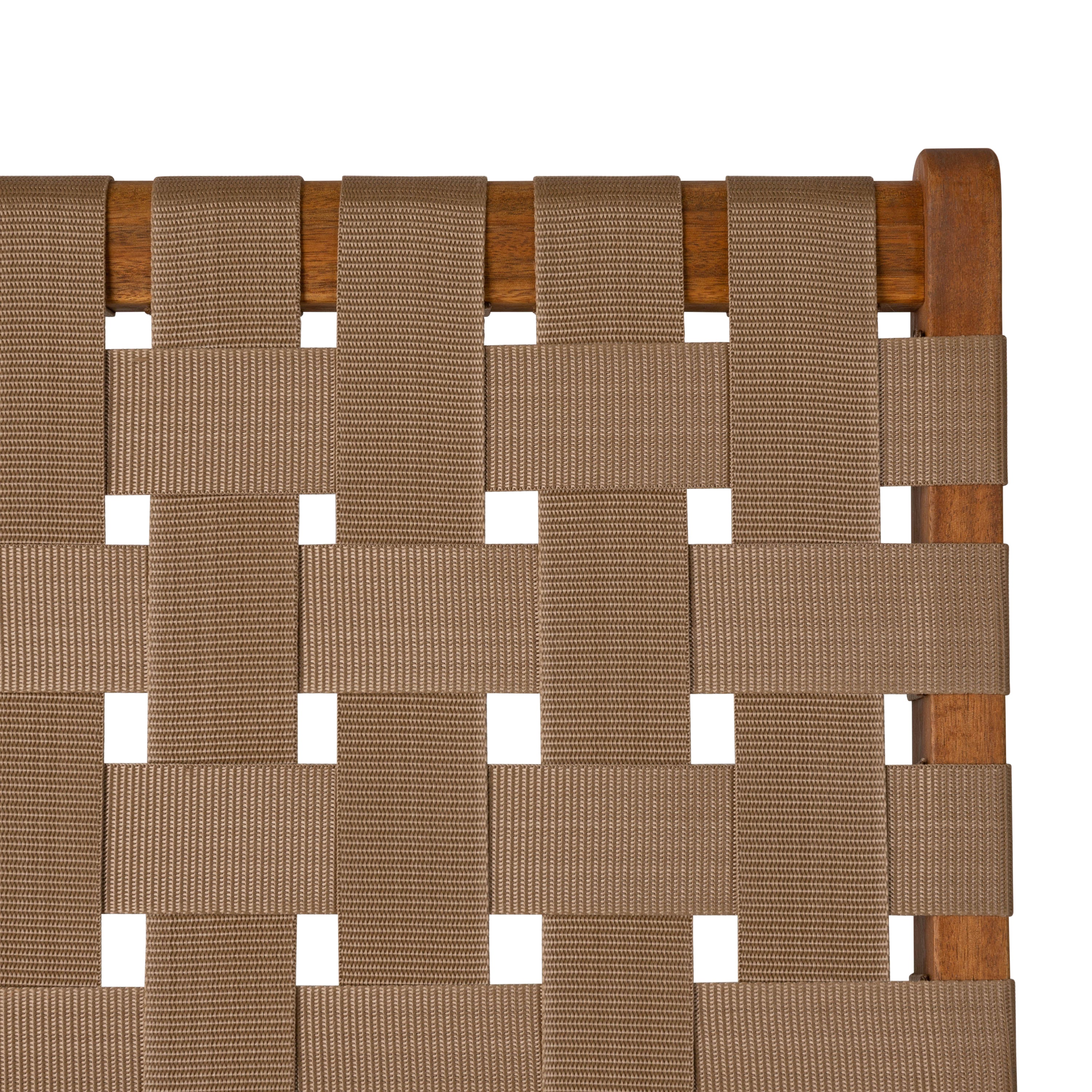 Sava Indoor-Outdoor Folding Chair in Brown Webbing | 64098