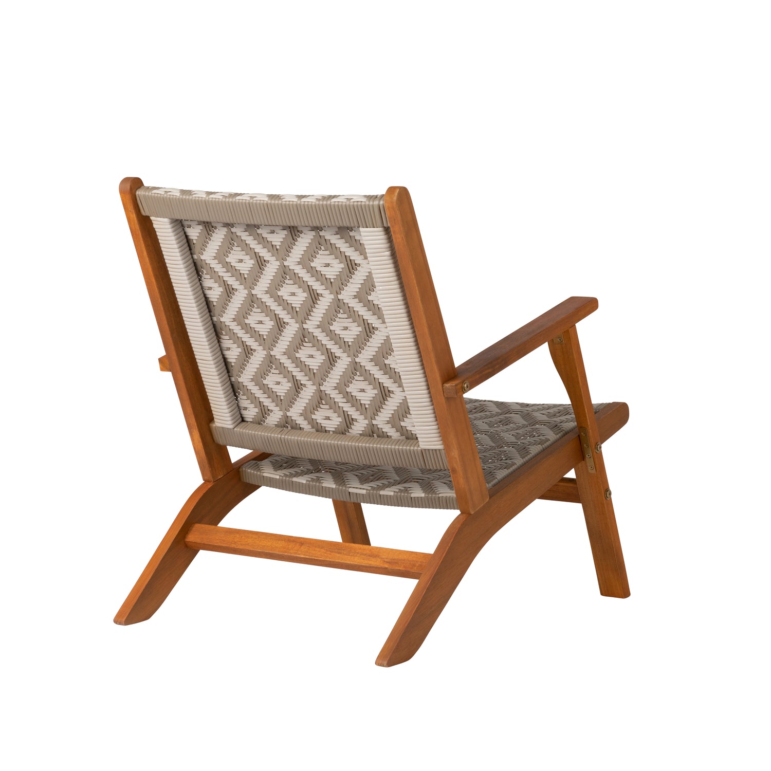 Vega Natural Stain Outdoor Chair in Diamond-Weave Wicker | 64158