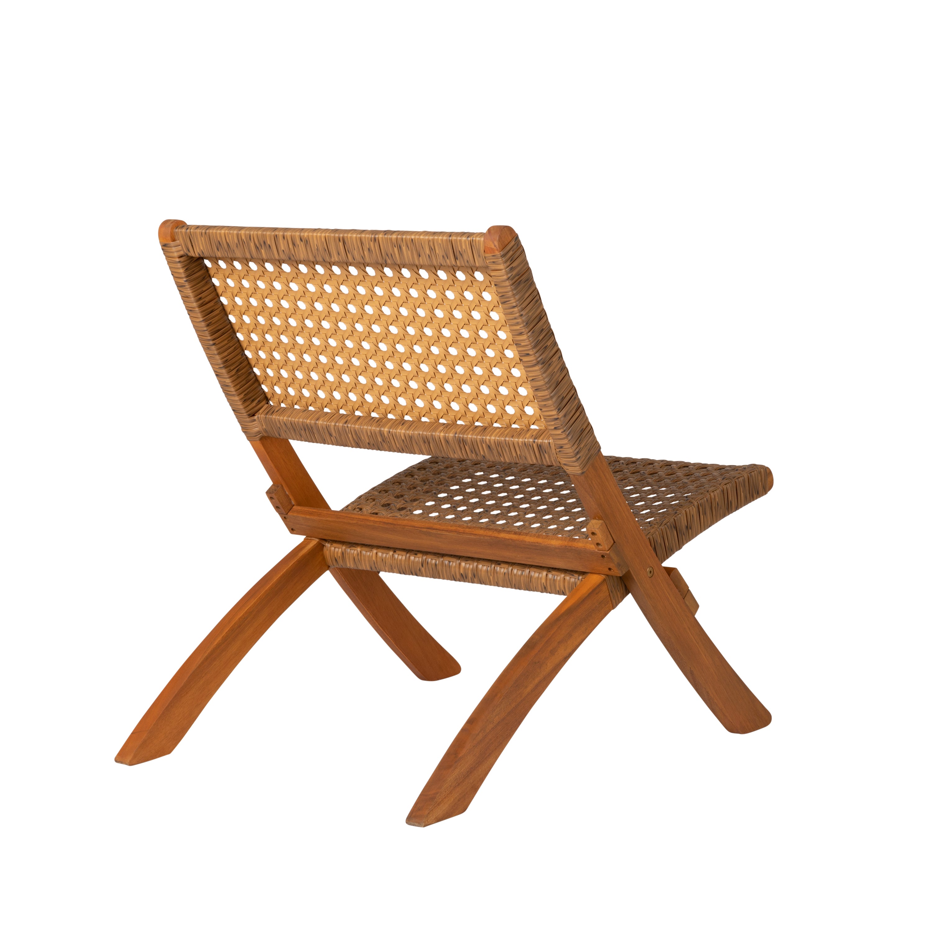 Sava Indoor-Outdoor Folding Chair in Tan Wicker | 64159