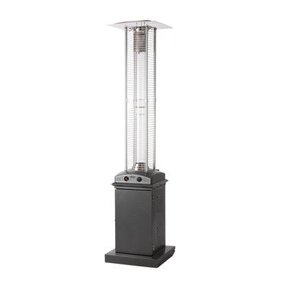 Square Patio Flame Heater in Hammered Platinum | 64361