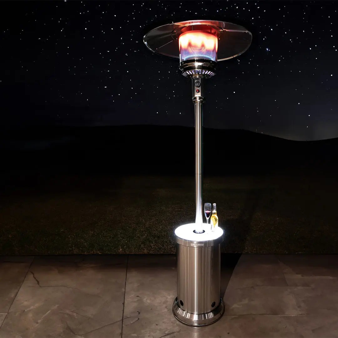 Stainless Steel Patio Heater with LED Table | 65046