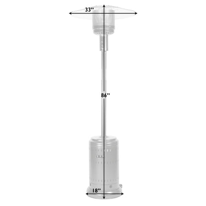 Ash and Stainless Steel Finish Patio Heater | 63010