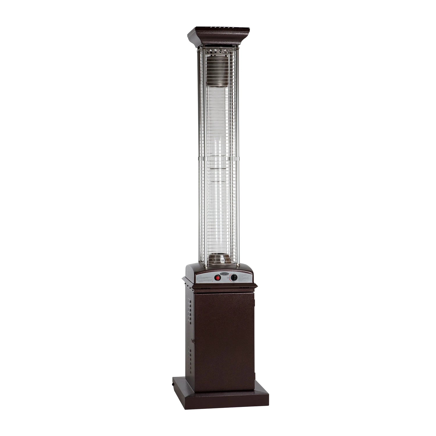 Hammered Bronze Finish Square Flame Patio Heater | 62224