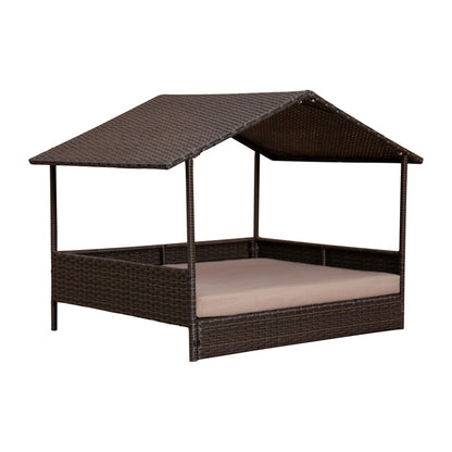 Huntley Pet Rattan Wicker Indoor Outdoor Cabana Raised Pet Bed | 02214