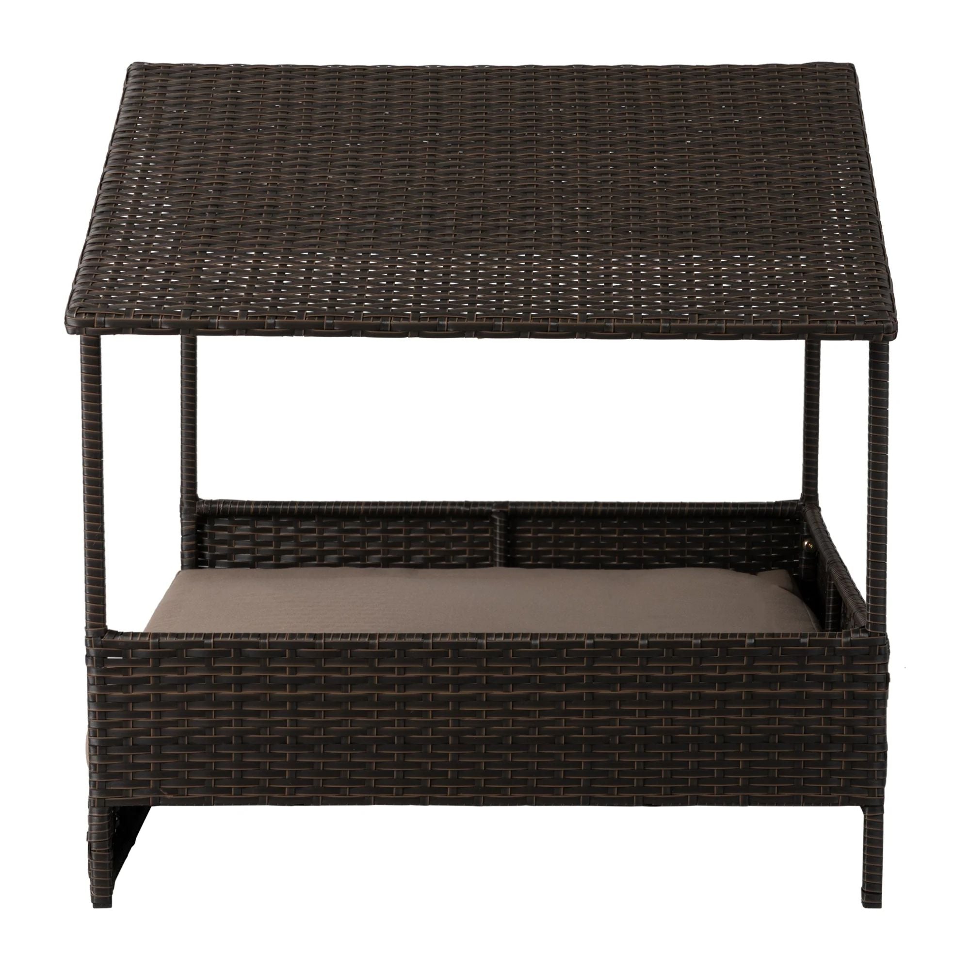 Huntley Pet Rattan Wicker Indoor Outdoor Cabana Raised Pet Bed | 02214