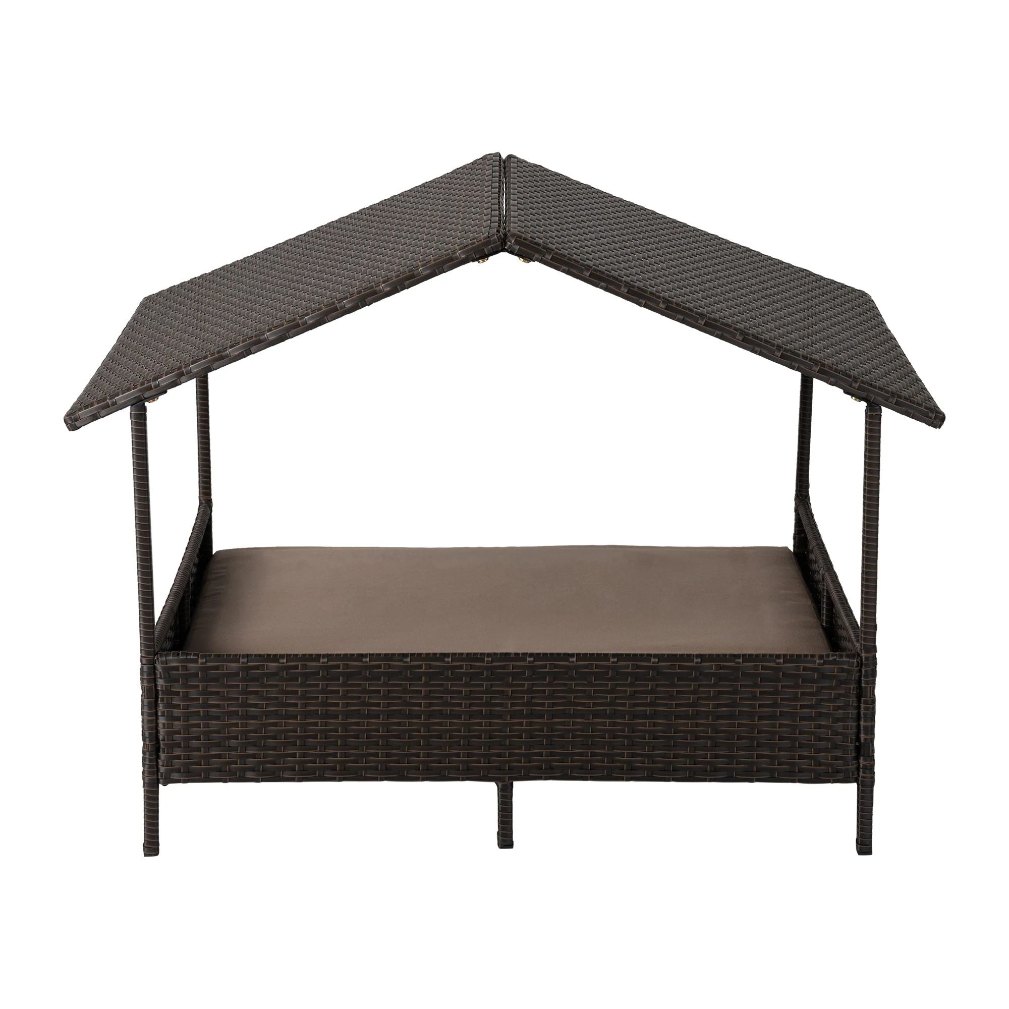 Huntley Pet Rattan Wicker Indoor Outdoor Cabana Raised Pet Bed | 02214