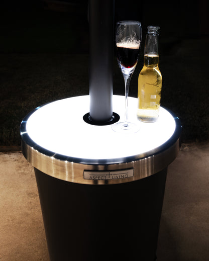 Mocha Finish Patio Heater with LED Table | 65263