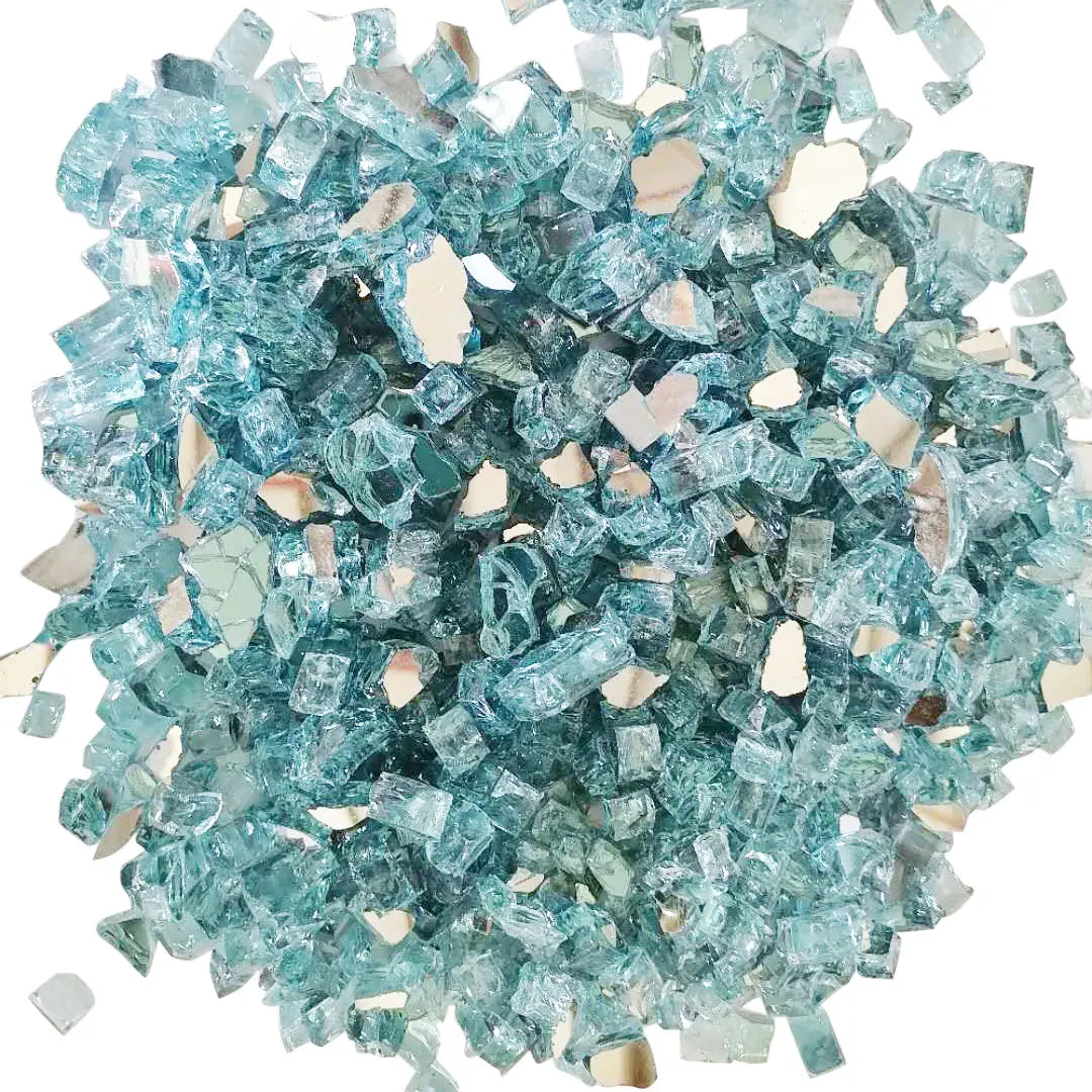 Bahama Blue Reflective Fire Glass | 62364