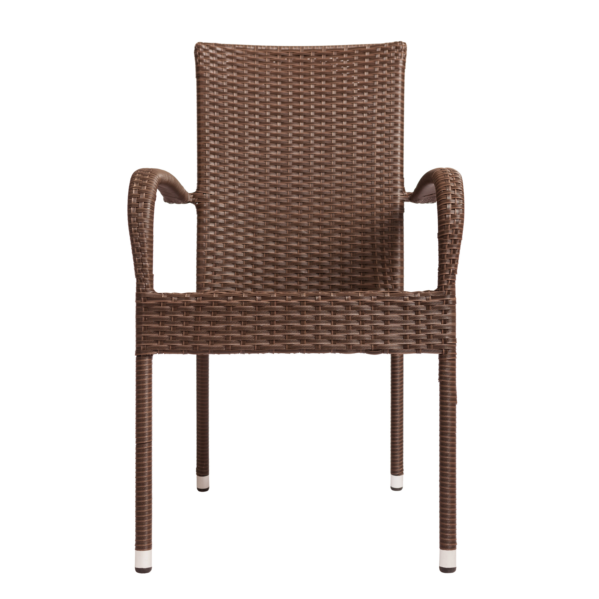 Outdoor Wicker Chair Mocha Set of 4 Well Traveled Living