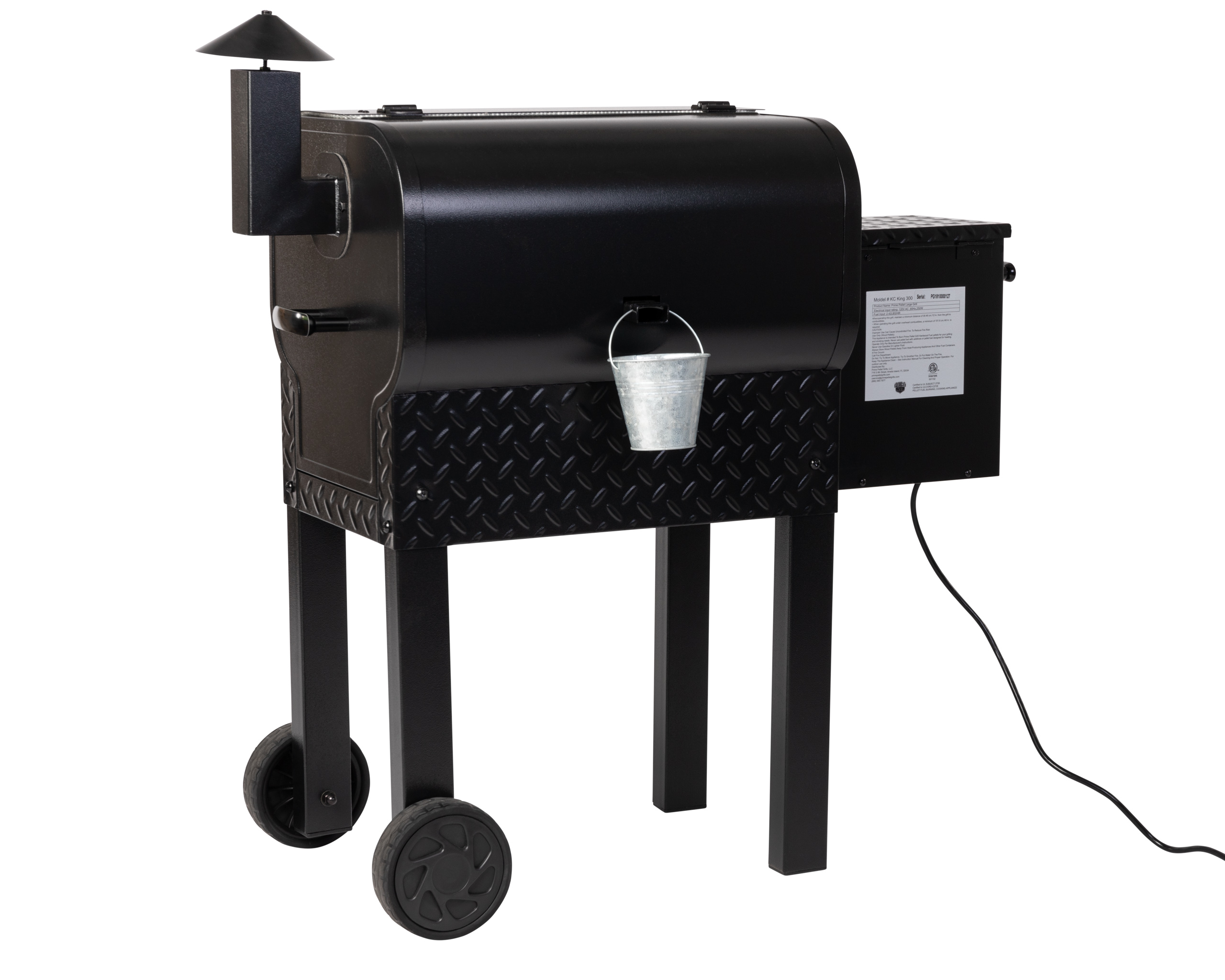  Prime Pellet Grill 81221 KC King 600 Square Inches Grilling  Area Electric Pellet Smoker Grill Convection Oven Slow Roaster Auto Pilot  With Digital Temprature Control & Hands Free Thermometers 