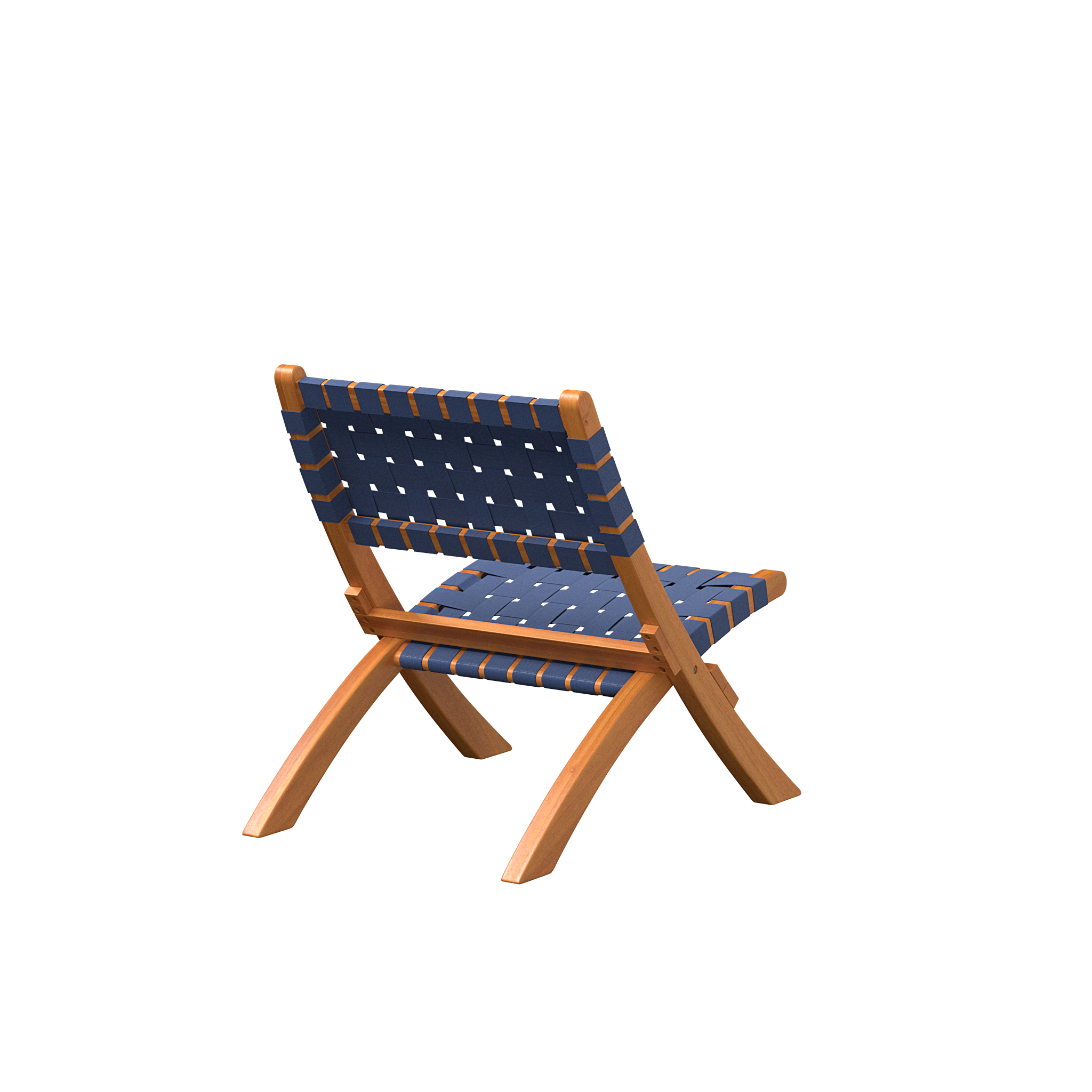 Sava Indoor-Outdoor Folding Chair in Navy Blue Webbing | Well Traveled