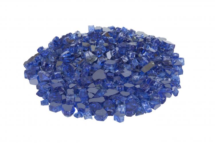 Sapphire Blue Reflective Fire Glass | Well Traveled Living